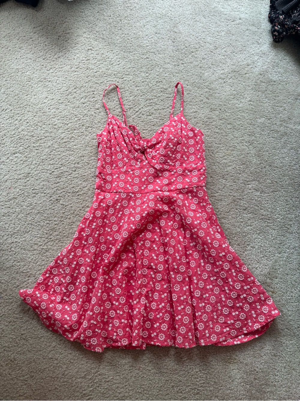 Trixxi Hot Pink Floral Spaghetti Strap Dress